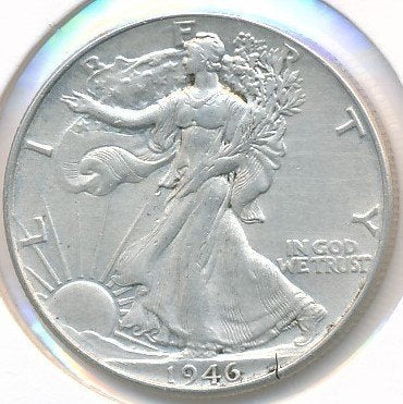 Verenigde Staten Half Dollar 1946, Ophalen of Verzenden, Noord-Amerika, Losse munt, Zilver