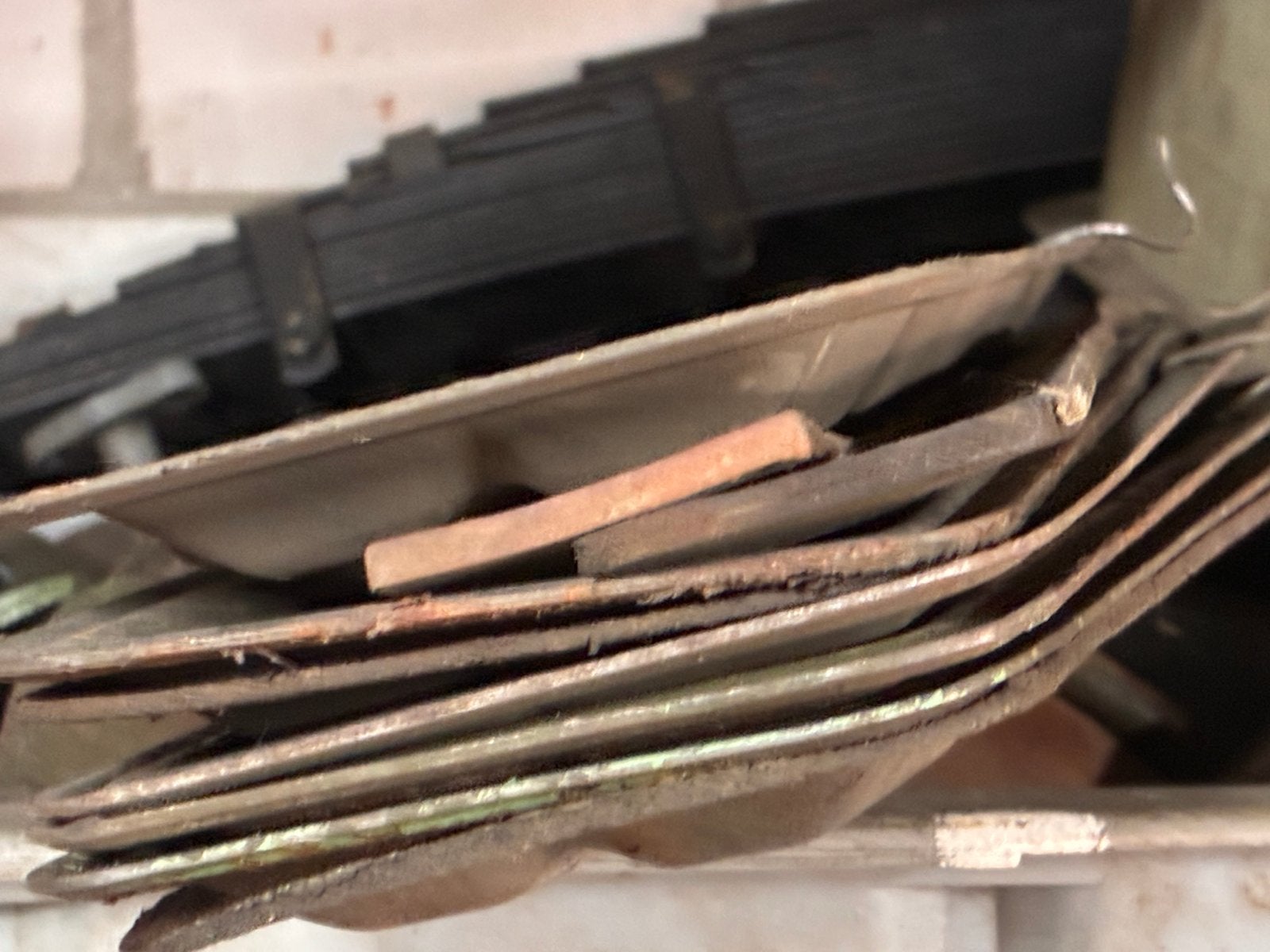 Oude metalen platen/onderdelen, Ophalen, Gebruikt, Voor
