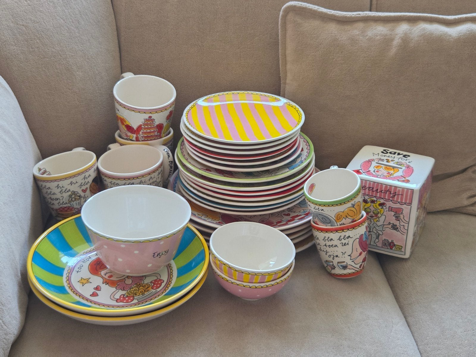 Blond Amsterdam servies 31 stuks, Ophalen, Zo goed als nieuw, Overige stijlen, Aardewerk