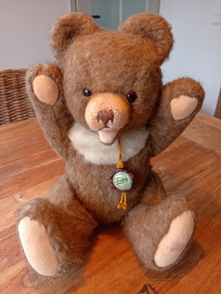 mooie teddybeer Hermann original Teddy, Ophalen of Verzenden, Zo goed als nieuw, Stoffen beer, Overige merken