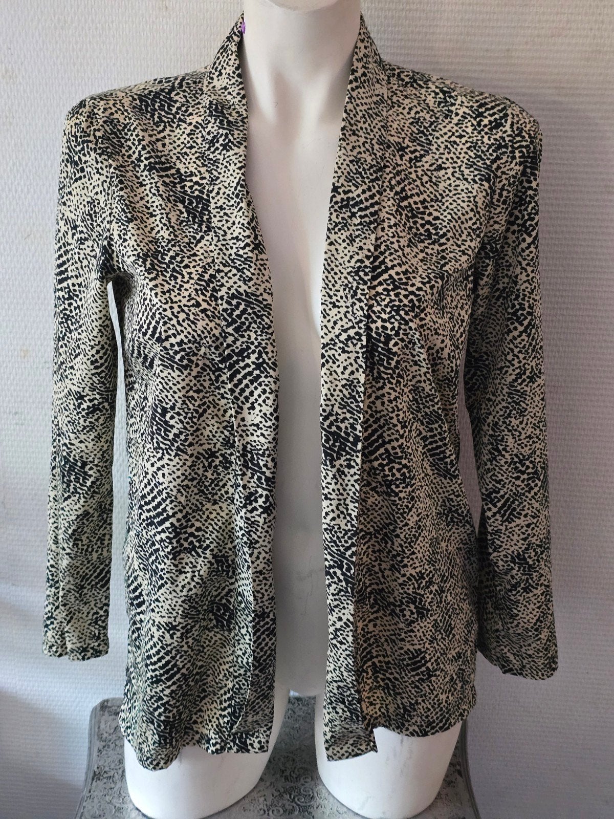 Pieces Dames vest met Dierenprint Maat M, Maat 38/40 (M), Beige, Ophalen of Verzenden, Zo goed als nieuw