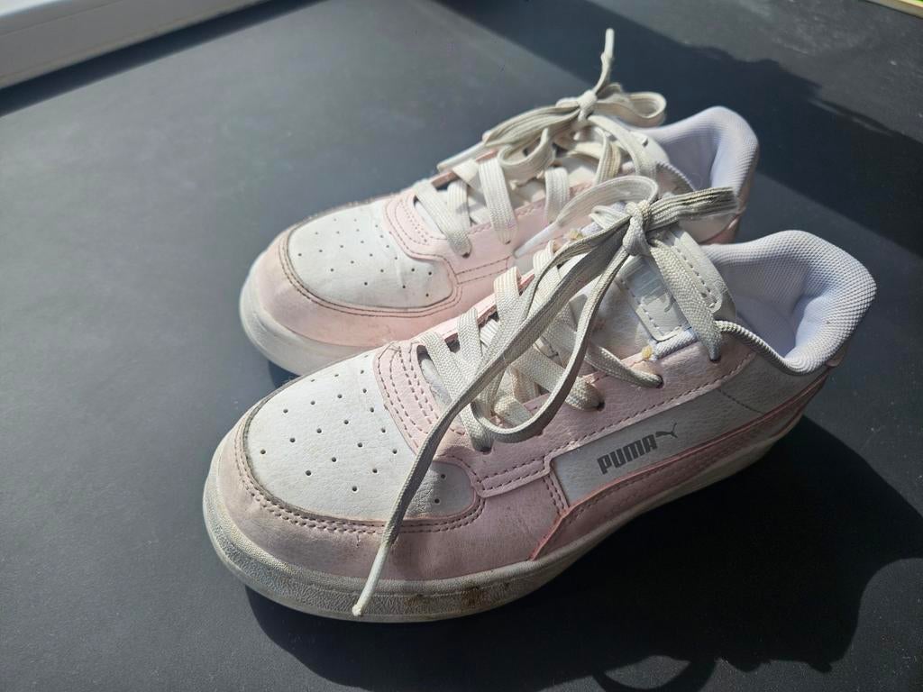 Puma meisjes sneakers, wit/roze, maat 34,5, Ophalen, Meisje, Sportschoenen, Puma