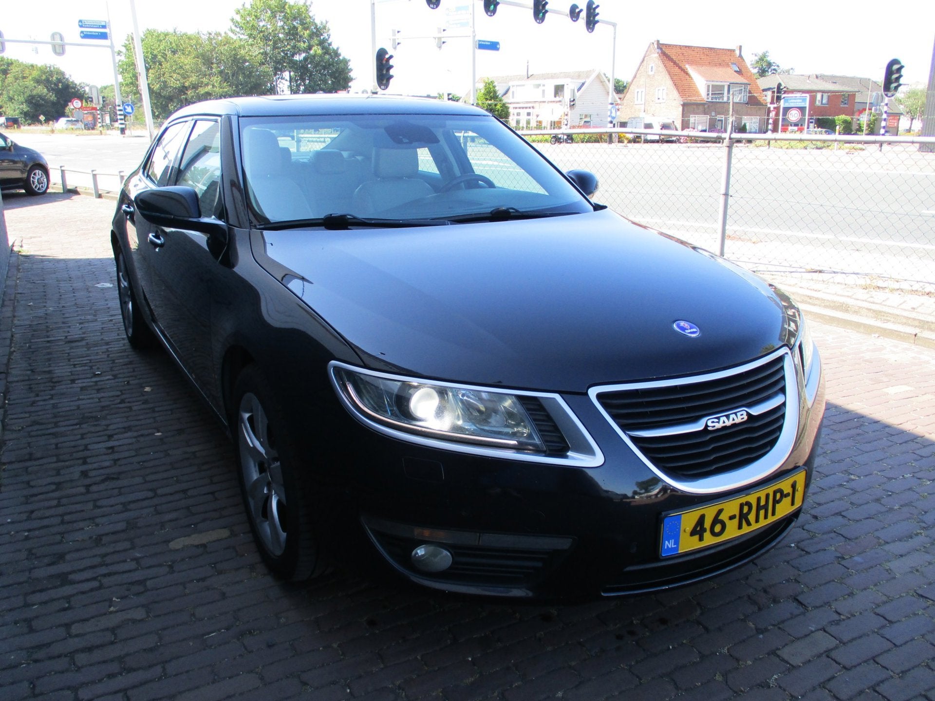 Saab 9-5 2.0T Vector, Auto's, Voorwielaandrijving, 4 cilinders, Leder en Stof, Zwart