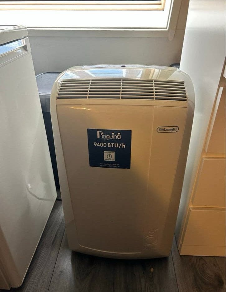 De'Longhi Pinguino Mobiele Airco 9400 BTU/h, Ophalen, Gebruikt, Minder dan 60 m³, Koelen en Ontvochtigen
