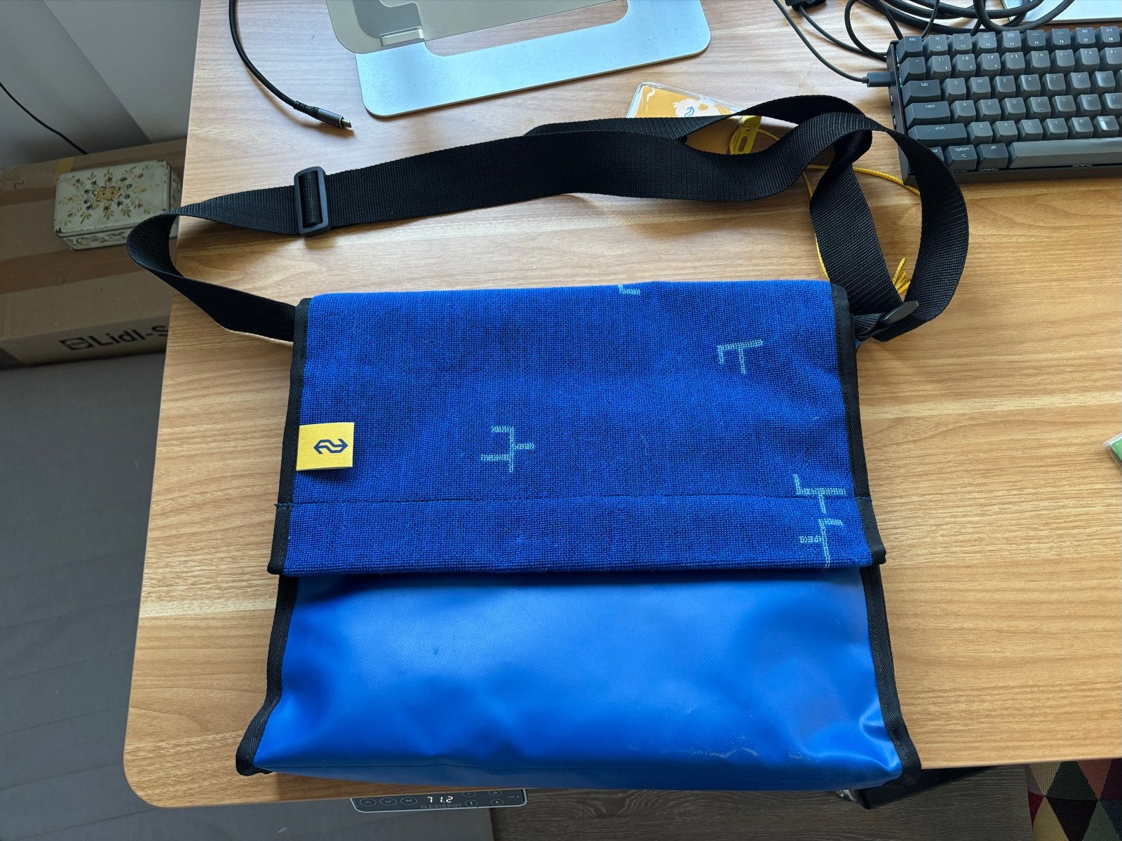 NS Original tas van treinstoelstof, Ophalen of Verzenden, Nieuw, Blauw
