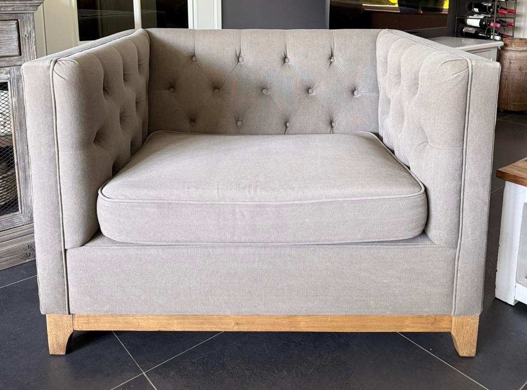 Loveseat fauteuil Riviera Maison, Huis en Inrichting, Fauteuils, Ophalen, Gebruikt, Landelijk - brocante - klassiek - Riviera Maison