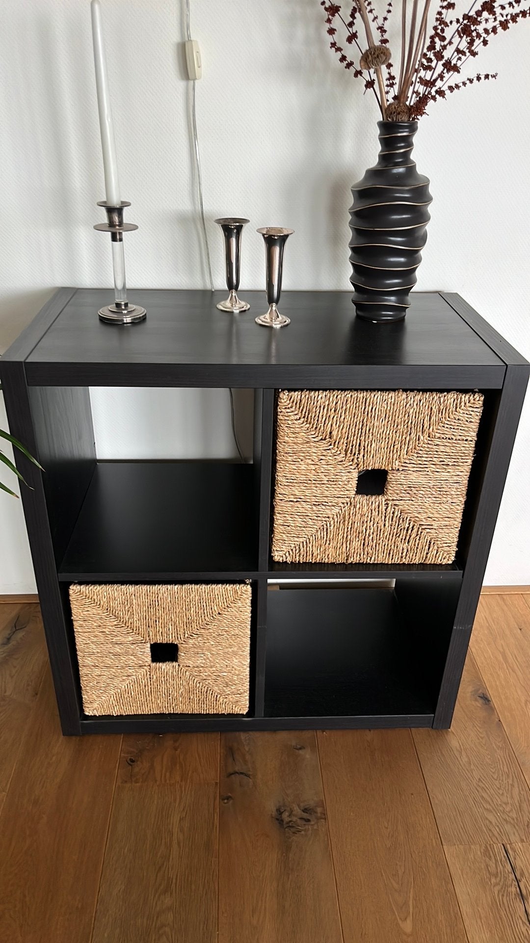 Kallax Ikea kast met manden, Huis en Inrichting, Kasten | Wandmeubels, Ophalen, Zo goed als nieuw, Minder dan 150 cm, Minder dan 100 cm