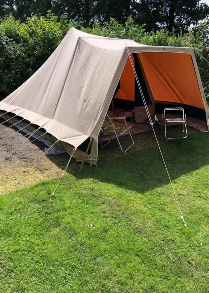 Ruime canvasltent voor 4-6 personen - Ideaal voor kamperen, Ophalen, Gebruikt, Tot en met 6