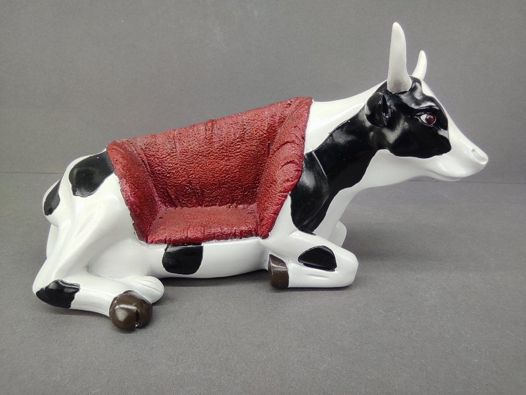 CowParade / Cow Parade Koe “Cowch” MEDIUM, Ophalen of Verzenden, Beeld, Meerkleurig, Handgemaakt