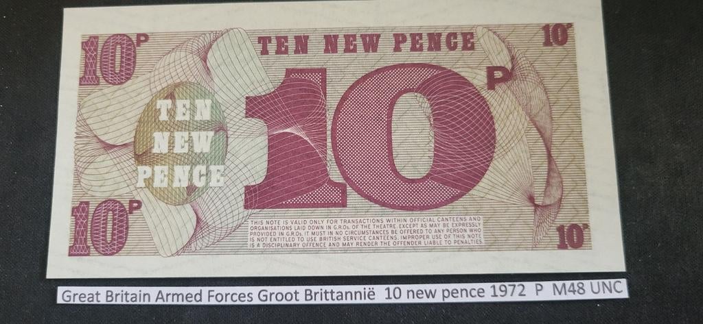 Groot Brittannië 10 new pence 1972 P M48 UNC, Ophalen of Verzenden