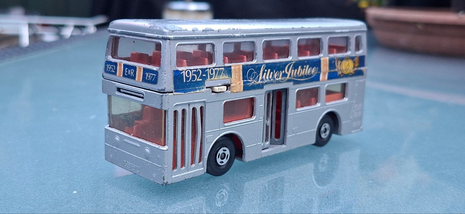 Matchbox Super Kings K-15 The Londoner Silver Jubilee Bus, Ophalen of Verzenden, Gebruikt