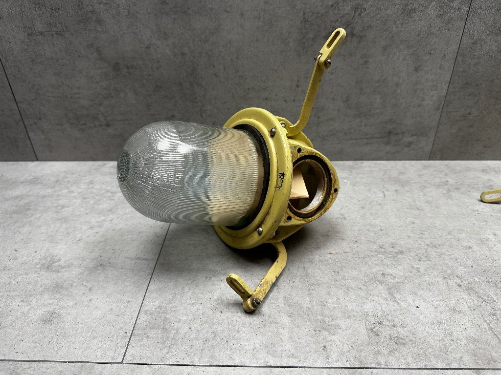 2 Gele lampen met stolpglas - 11012, Ophalen of Verzenden, Zo goed als nieuw