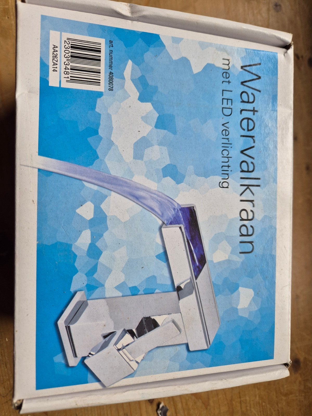 Watervalkraan met LED verlichting, Ophalen of Verzenden, Nieuw, Chroom, Kraan
