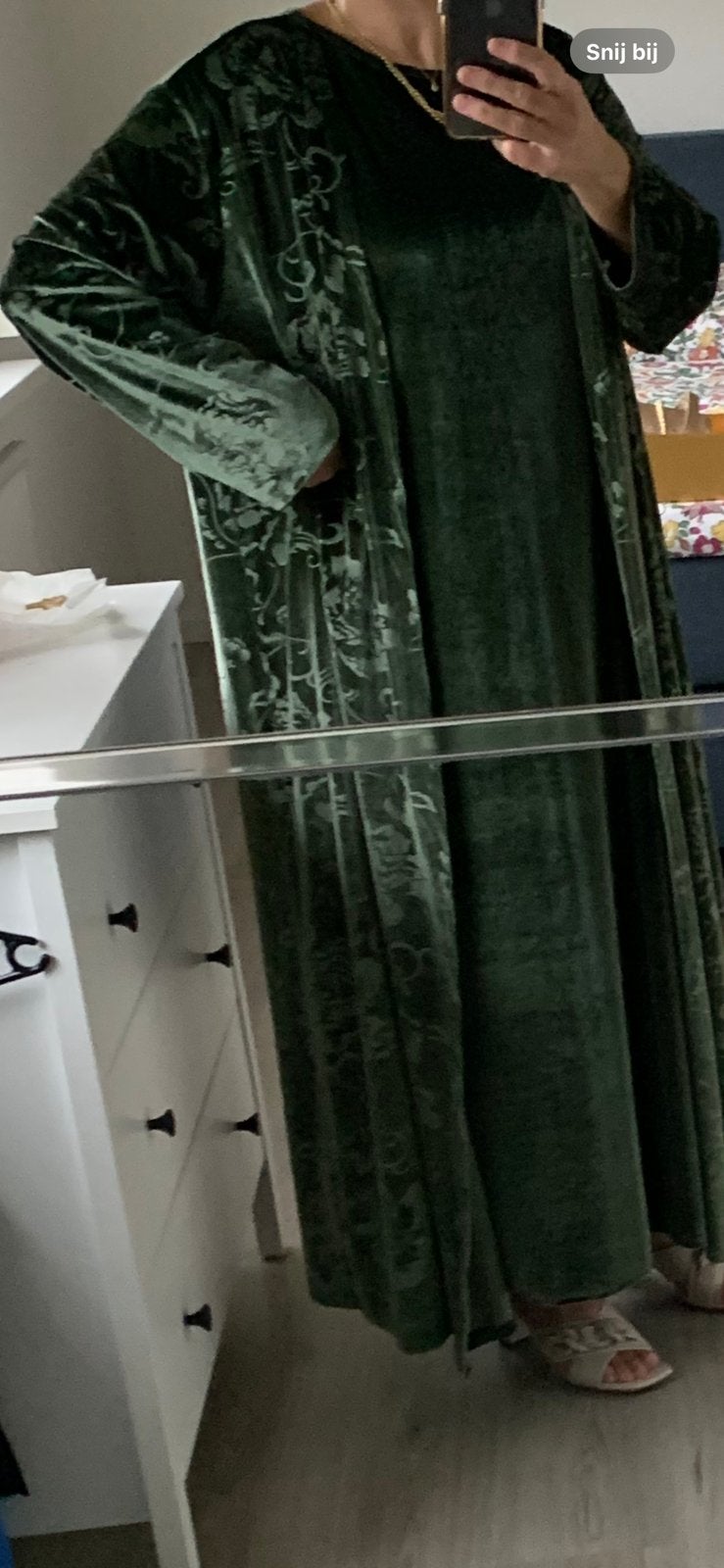 Nieuw 2delig kimono abaya, maat S/L, Ophalen of Verzenden, Nieuw, Onder de knie