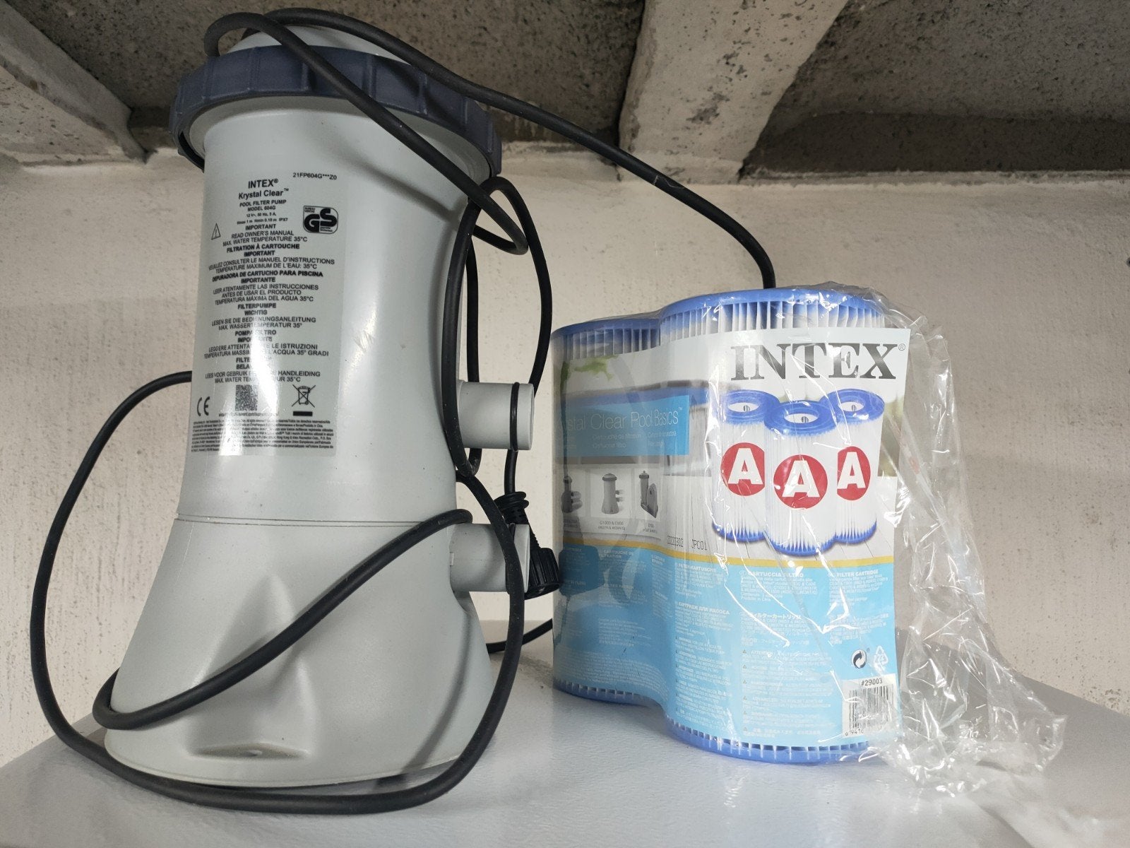 Intex Krystal Clear filterpomp met filters, Ophalen of Verzenden, Zo goed als nieuw, Zwembadpomp