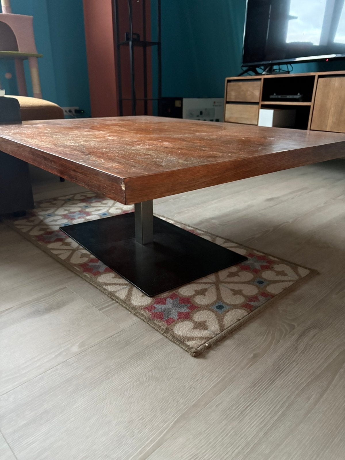 Salontafel, Ophalen, Gebruikt, 100 tot 150 cm, Vierkant