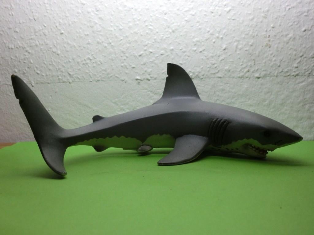 Schleich 16092 grote witte haai, dierfiguur 17 cm, Ophalen of Verzenden, Gebruikt, Wild dier, Beeldje of Figuurtje