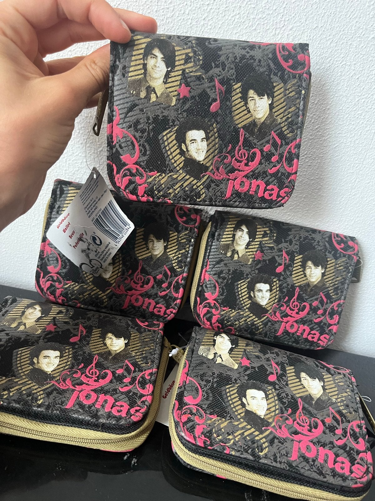 Deadstock Jonas Brothers Portemonnees - Nieuw met labels, Ophalen of Verzenden, Nieuw, Zwart, Overige merken