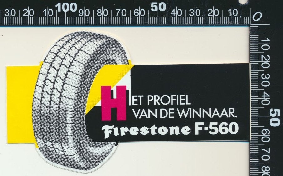 Sticker: Firestone - F-560, Verzenden, Zo goed als nieuw, Auto of Motor