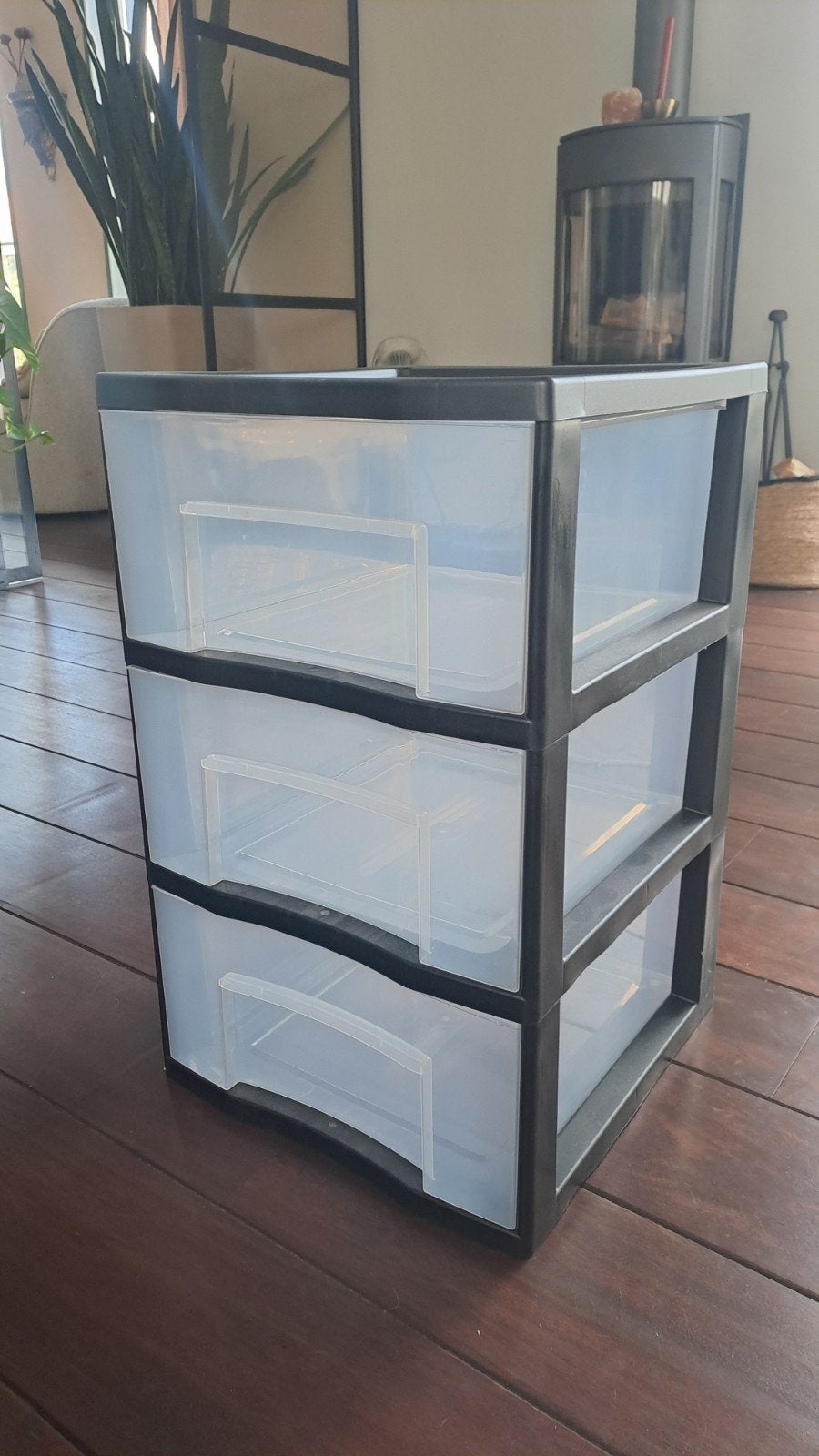 Handige opbergbox met 3 transparante lades, Ophalen, Gebruikt