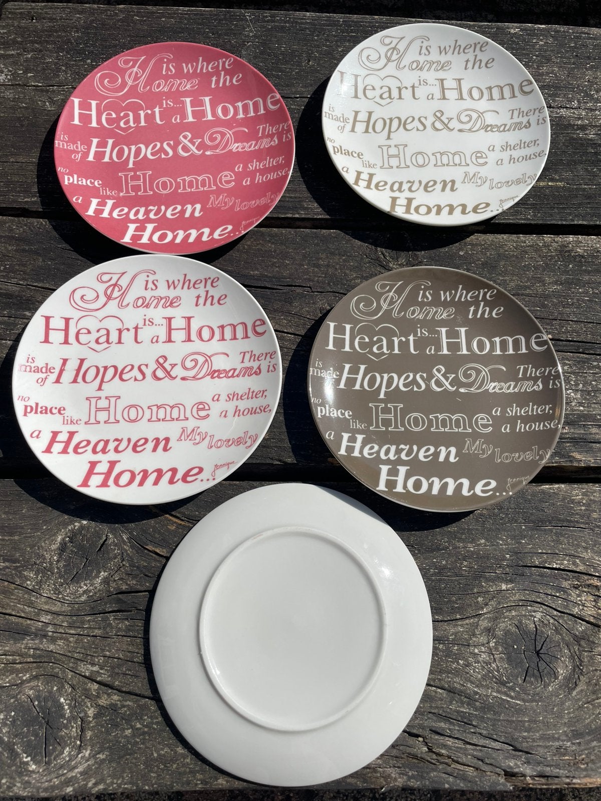 Gebaksbordje home is where the heart is 5x, Ophalen of Verzenden