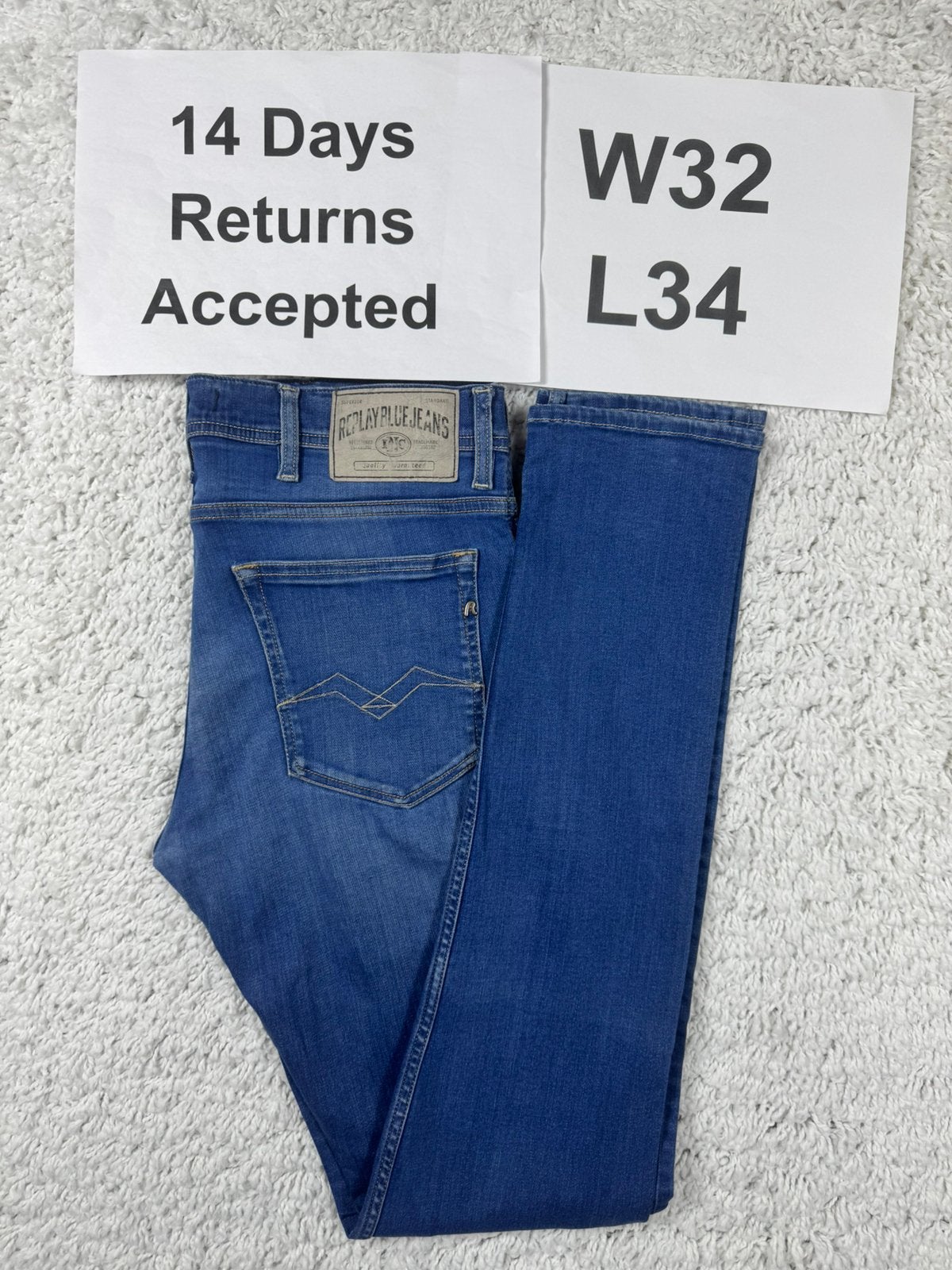 Replay Jondrill Jeans / Skinny / Blauw / W32 L34 2622, Blauw, W32 (confectie 46) of kleiner, Ophalen of Verzenden, Zo goed als nieuw