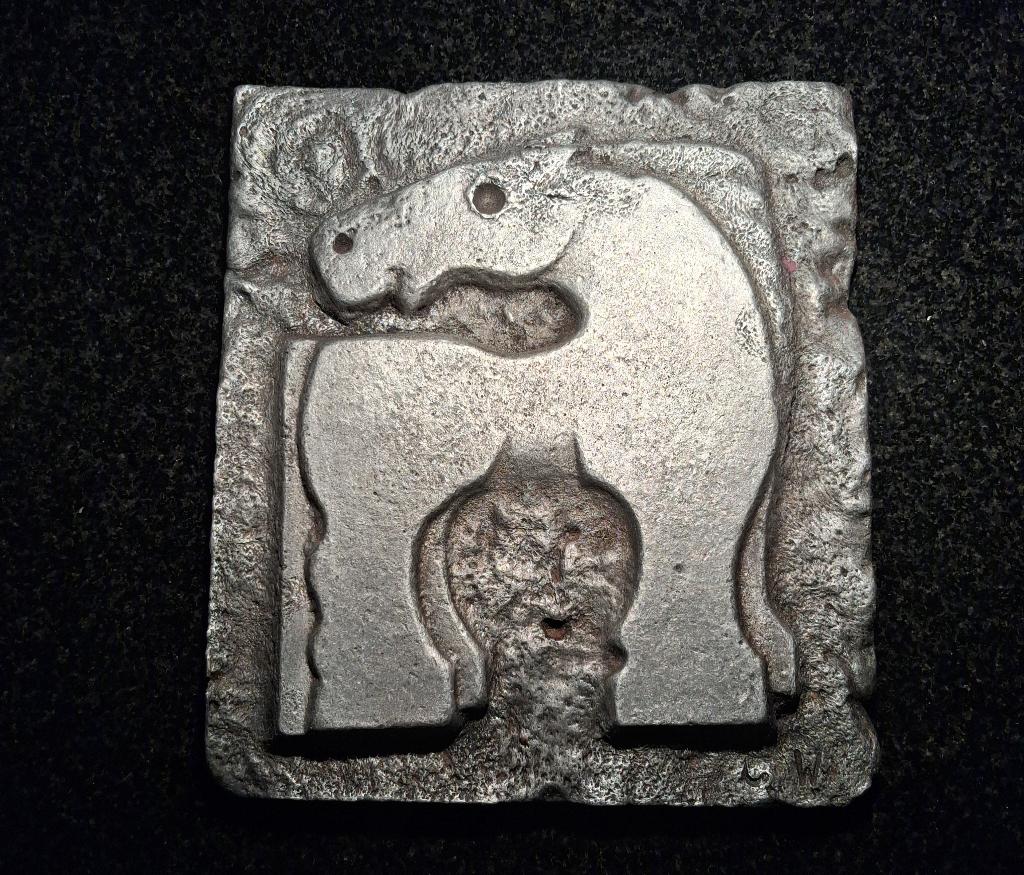 Brutalistisch Aluminium Paard-enreliëf Willy Ceysens 1929, Ophalen of Verzenden