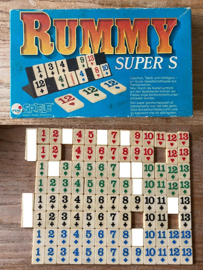 Peri Spiele losse stenen Rummy Super S Rummikub (2,4x1,7 cm), Ophalen of Verzenden, Zo goed als nieuw, Peri Spiele