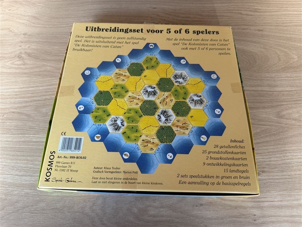 Kolonisten van catan uitbreiding set 5 6 spelers hout - S720, Hobby en Vrije tijd, Ophalen of Verzenden, Zo goed als nieuw