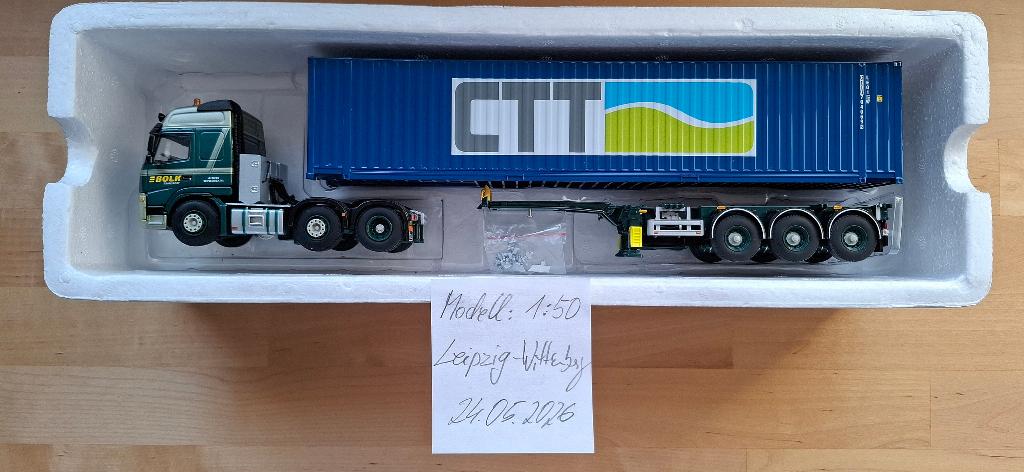 WSI BOLK Transport Volvo + Container 45FT, Ophalen of Verzenden, Zo goed als nieuw, Bus of Vrachtwagen, Wsi