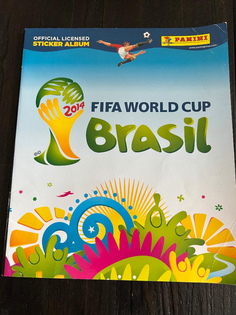 Panini stickeralbum Brasil wk 2014 met wat stickers en losse, Ophalen of Verzenden, Gebruikt, Meerdere stickers
