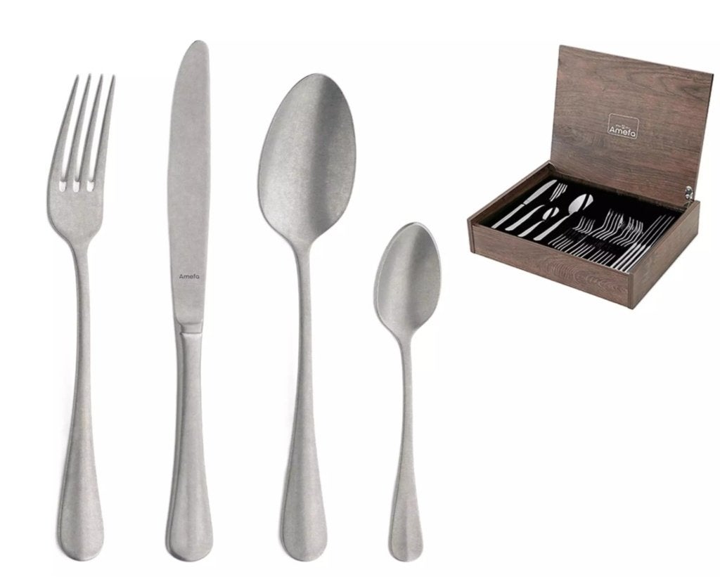 Amefa Baguette Stonewash Bestekset - 24-delig (Nieuw), Bestekset, Nieuw, Ophalen of Verzenden, Amefa