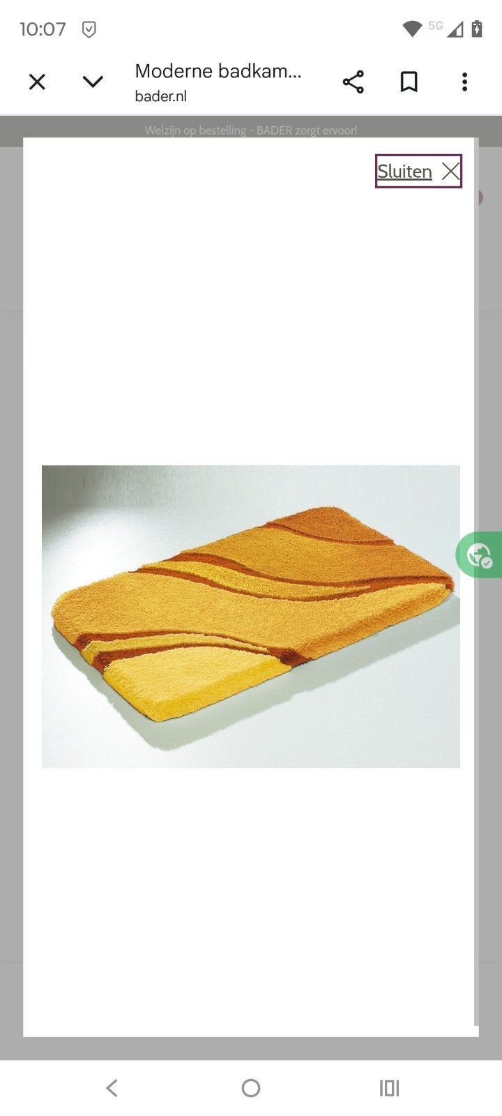 Terra( kleur )badmat set - Modern en comfortabel, 50 tot 100 cm, Nieuw, Oranje, Modern