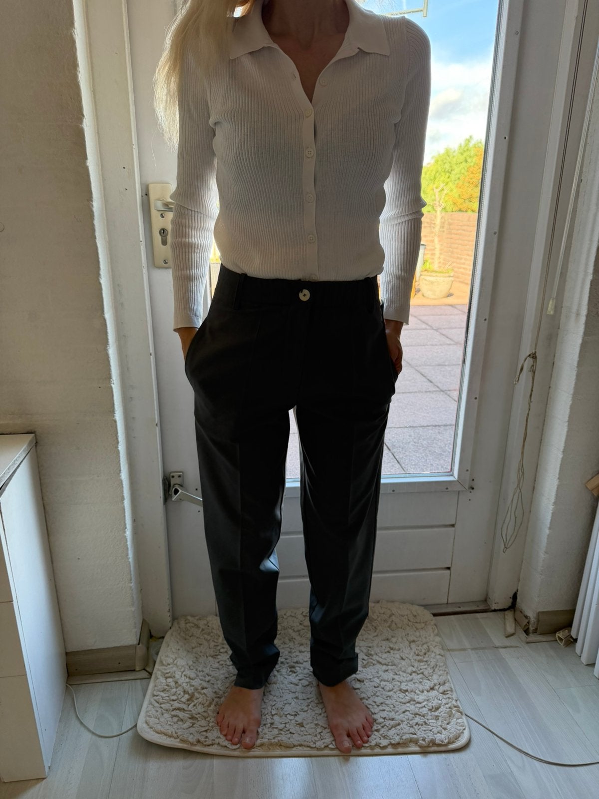 Alysi wollen broek, Kleding | Dames, Broeken en Pantalons, Ophalen of Verzenden, Zo goed als nieuw, Maat 36 (S), Grijs