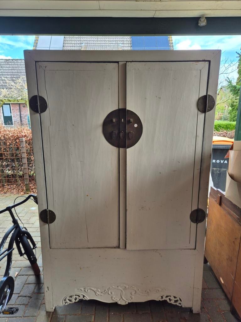 Oude Chinese kast met twee lades, Ophalen of Verzenden