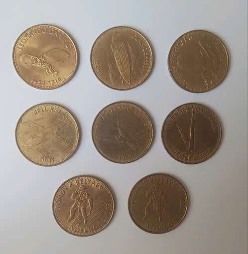 8x Shell Ruimte Avontuur Munten, Ophalen of Verzenden, Nederland, Munten