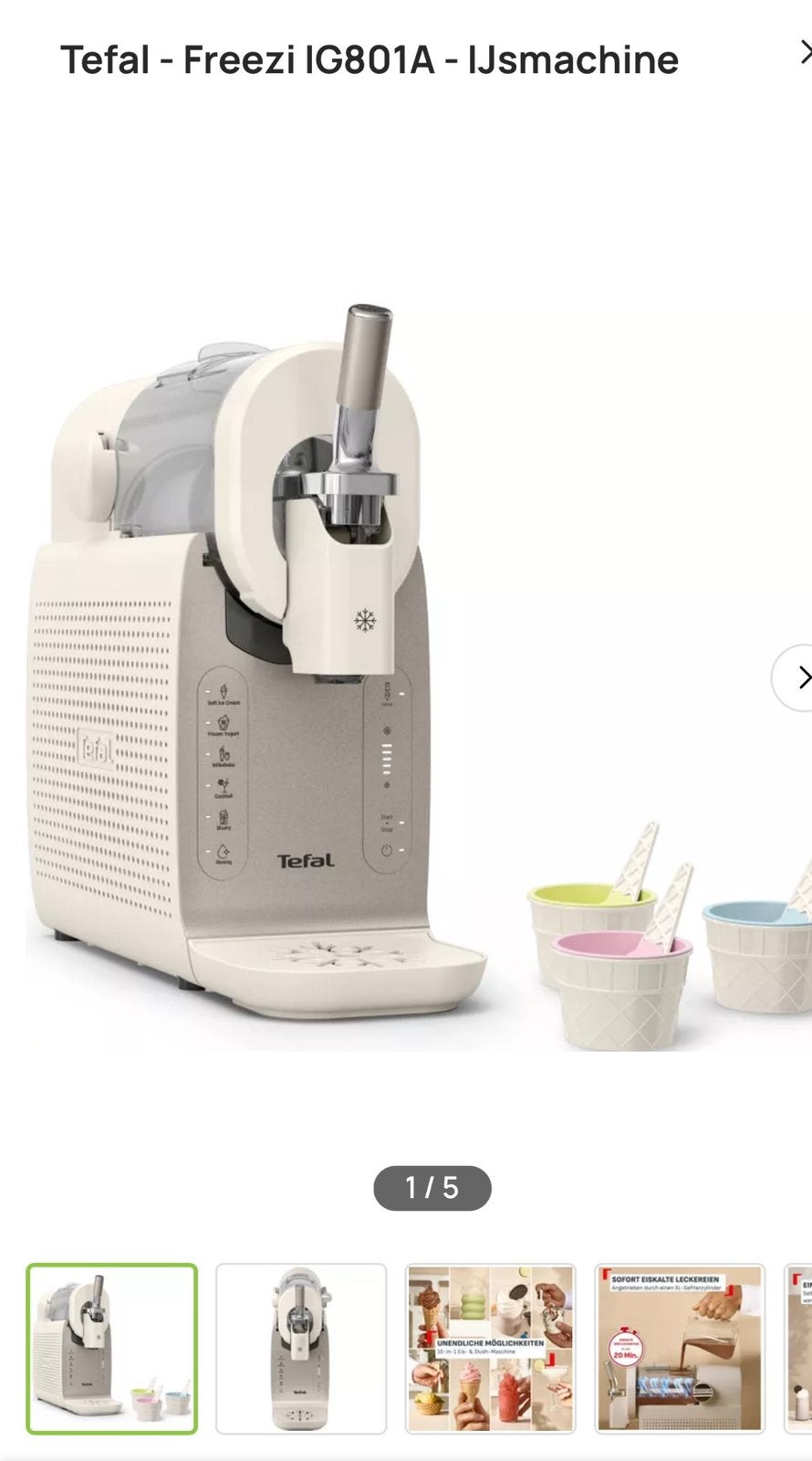 Freezi IG801A IJsmachine, Ophalen of Verzenden, Nieuw