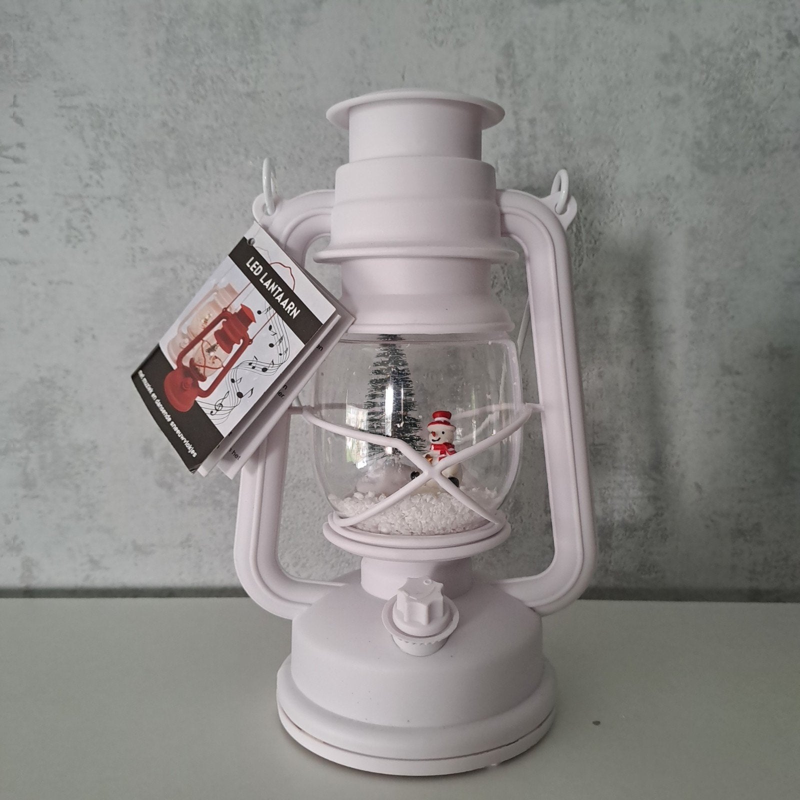 Led Lantaarn 24 cm Muziek, licht, dansende sneeuwvlokjes, Diversen, Ophalen, Nieuw