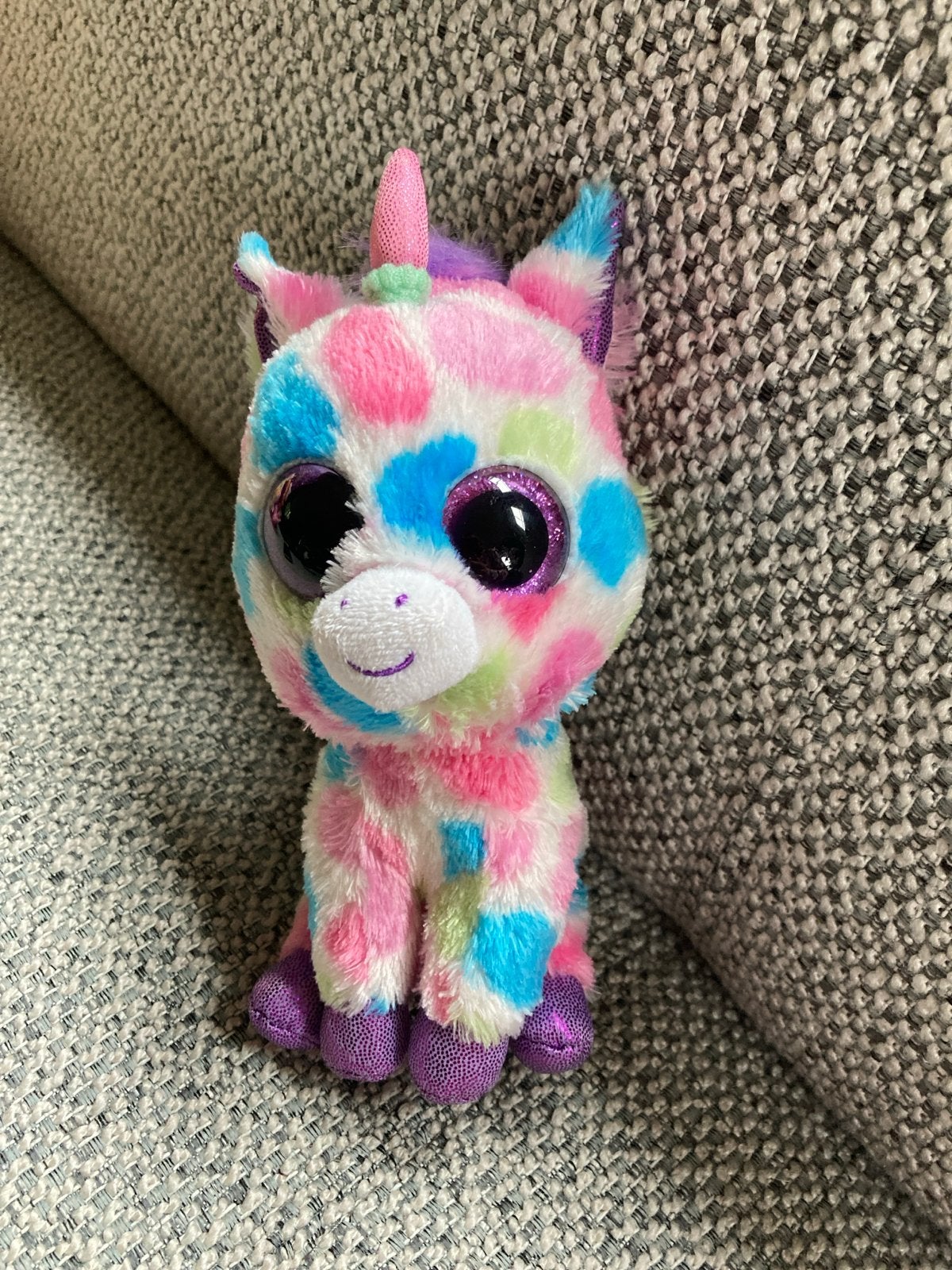 Ty Beanie Boo Eenhoorn Knuffel - Kleurrijk en Zacht, Eenhoorn, Overige karakters, Ophalen of Verzenden, Zo goed als nieuw