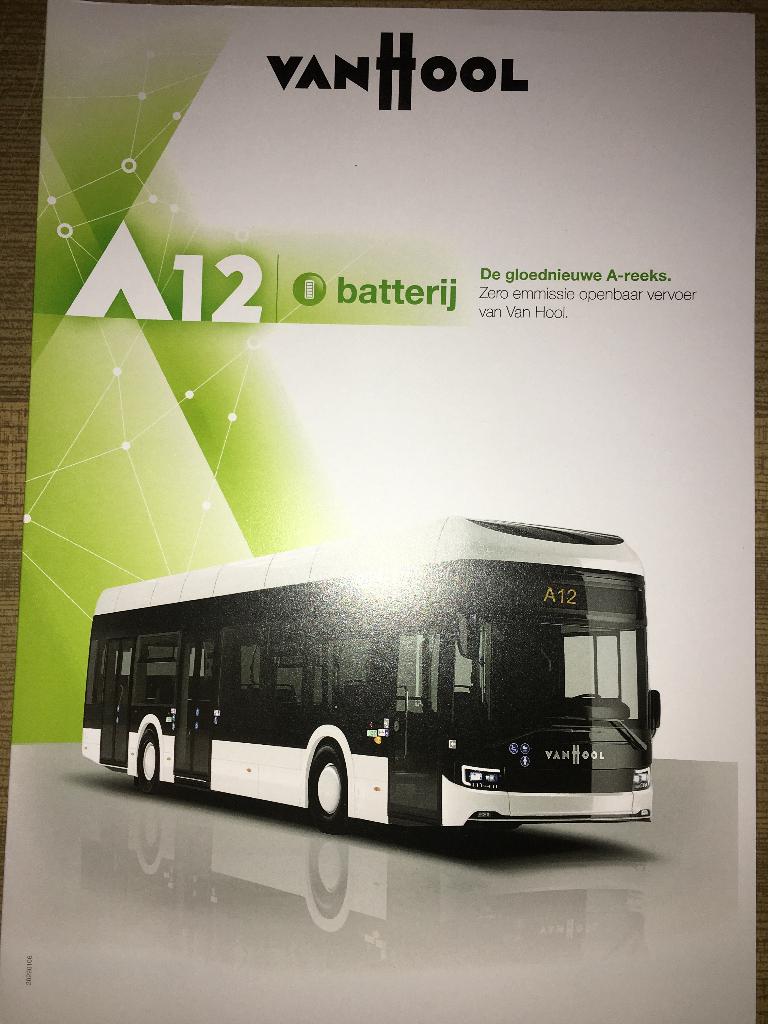 Van Hool A12 batterij brochure folder - een van de laatste, Ophalen of Verzenden, Zo goed als nieuw, Overige merken