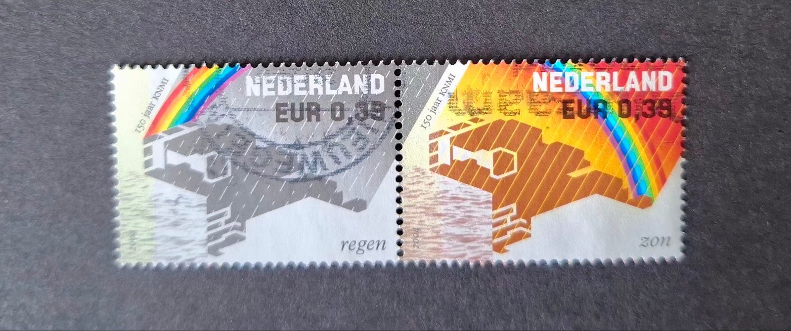 Nederland 2004 nvph 2248-2249 150 jaar KNMI, Ophalen of Verzenden, Gestempeld