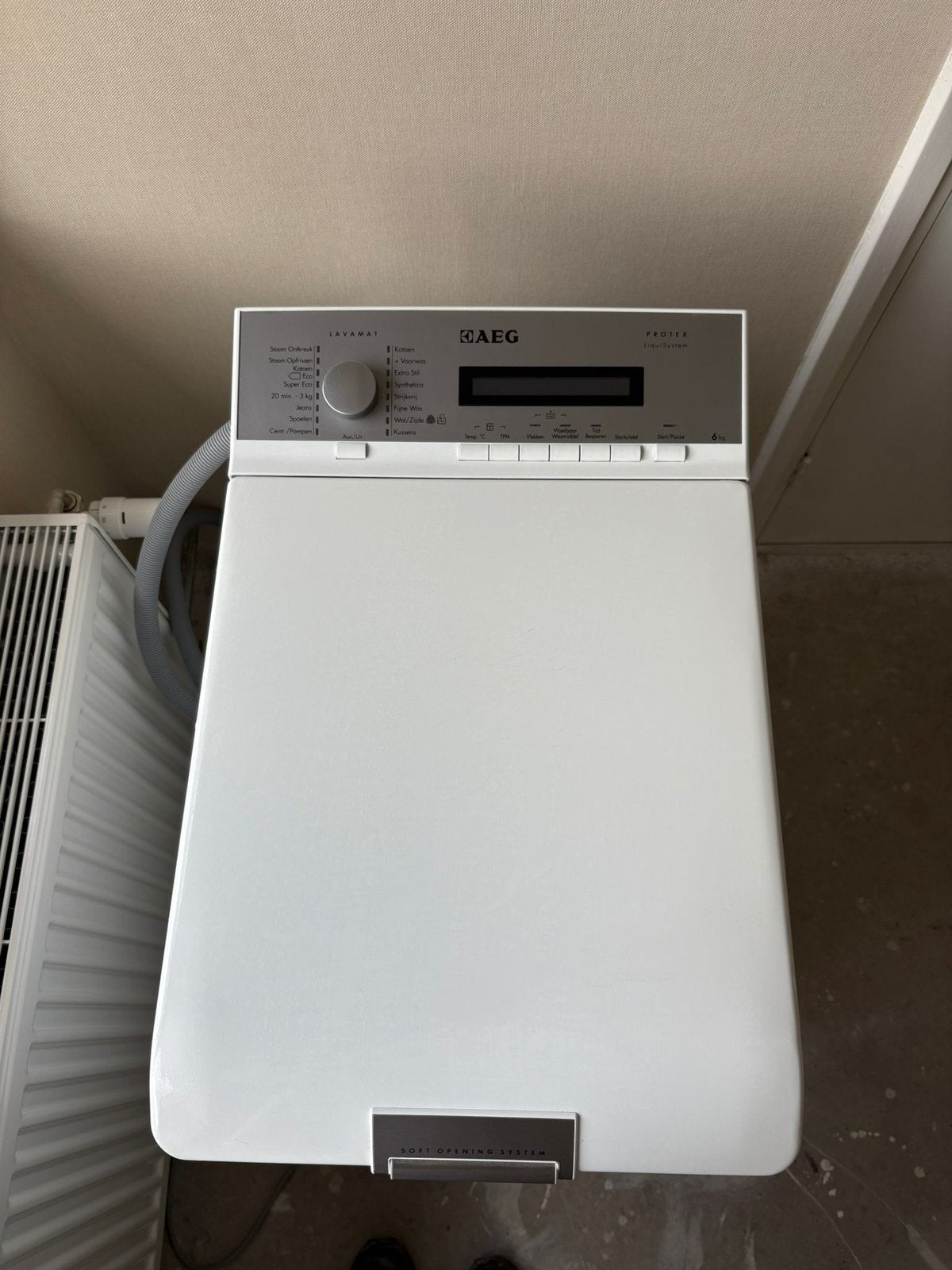 AEG bovenlader wasmachine, Witgoed en Apparatuur, Wasmachines, Ophalen, Bovenlader, Zo goed als nieuw, Energieklasse A of zuiniger