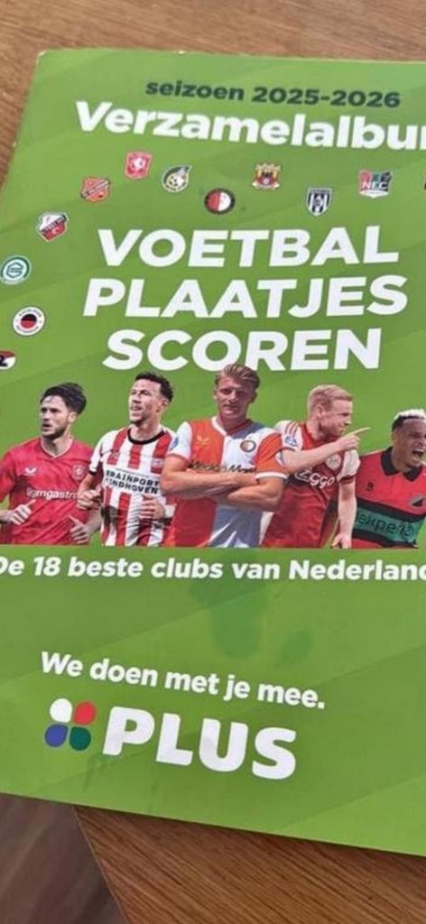Voetbalplaatjes plus compleet!, Plus, Ophalen of Verzenden