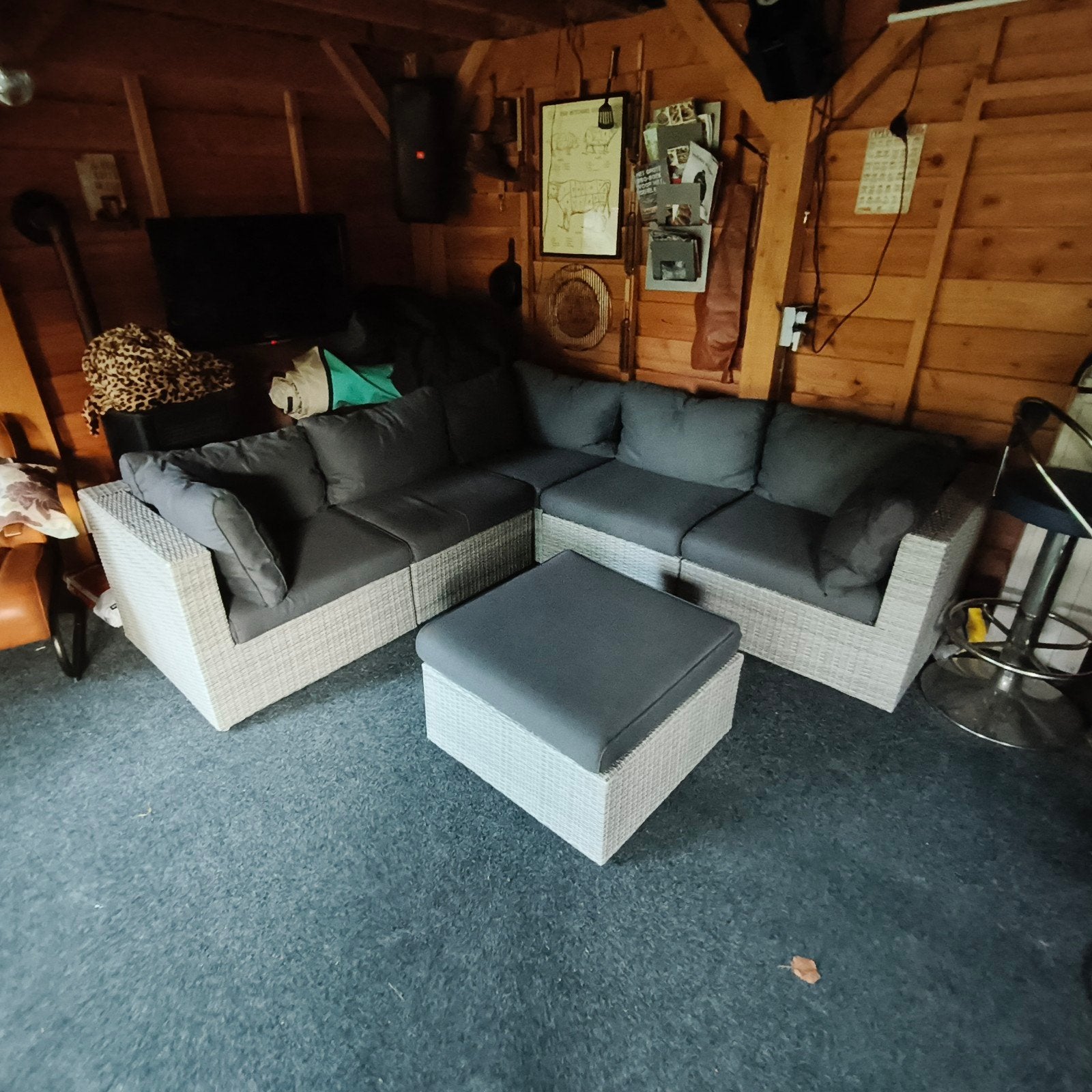 Zo goed als nieuwe loungeset, altijd binnen gestaan, Tuin en Terras, Ophalen, 5 zitplaatsen, Kunststof, Zo goed als nieuw
