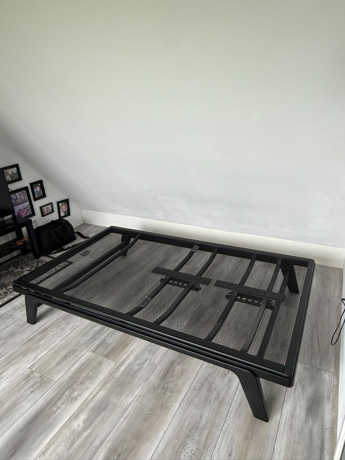 Auping original, Zwart metalen bedframe - 120x200, Huis en Inrichting, Zwart, Tweepersoons, Ophalen of Verzenden, Zo goed als nieuw