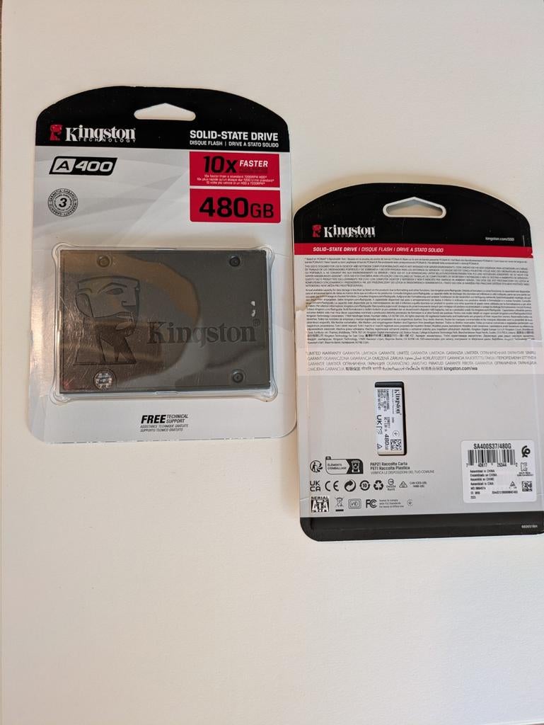 Kingston A400 SSD 480GB Nieuw, Computers en Software, Harde schijven, Ophalen of Verzenden, Nieuw, Laptop