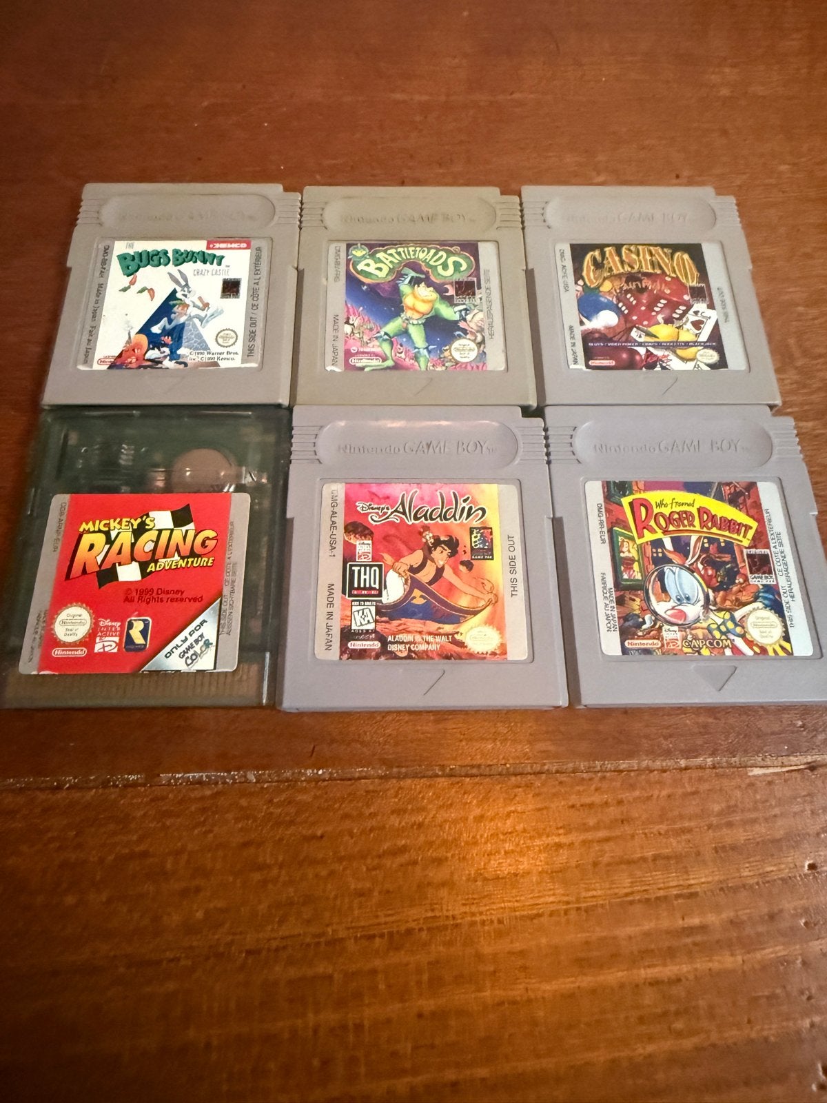 6 Nintendo Game Boy games - Bugs Bunny, Aladdin, Battletoads, Ophalen, Gebruikt, Overige genres, 1 speler