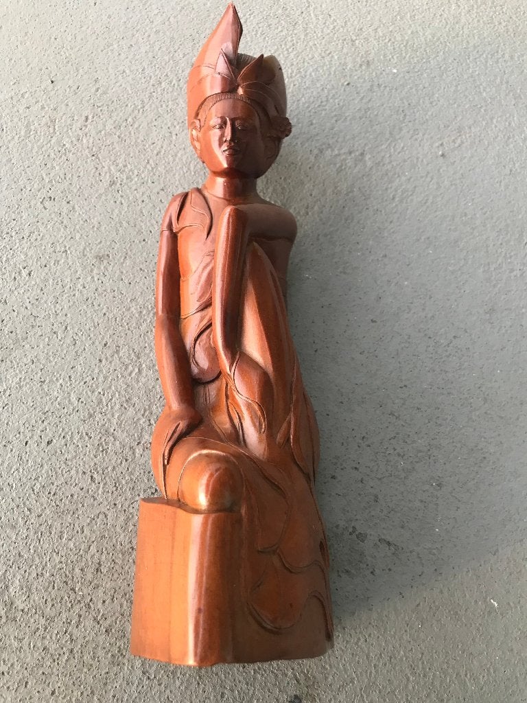 indonesie bali traditioneel hout sculptuur beeld, Hout, Bruin, Ophalen of Verzenden, Indonesië