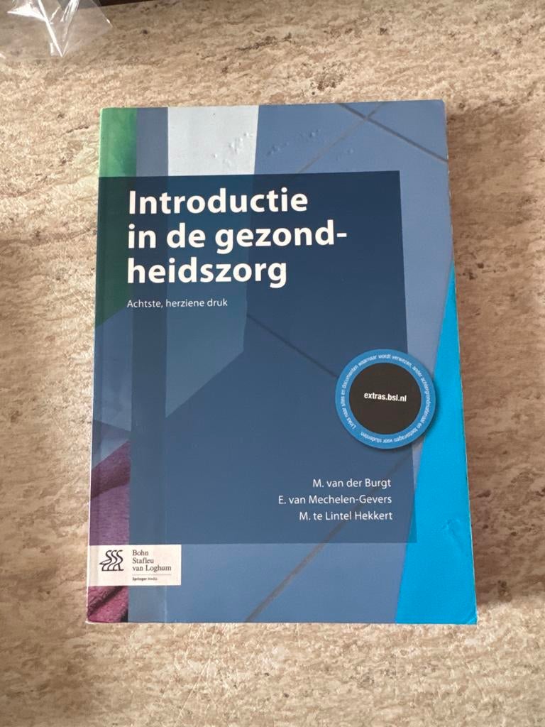Introductie in de gezondheidszorg - 8e herziene druk, Ophalen of Verzenden, Gamma, Gelezen, HBO