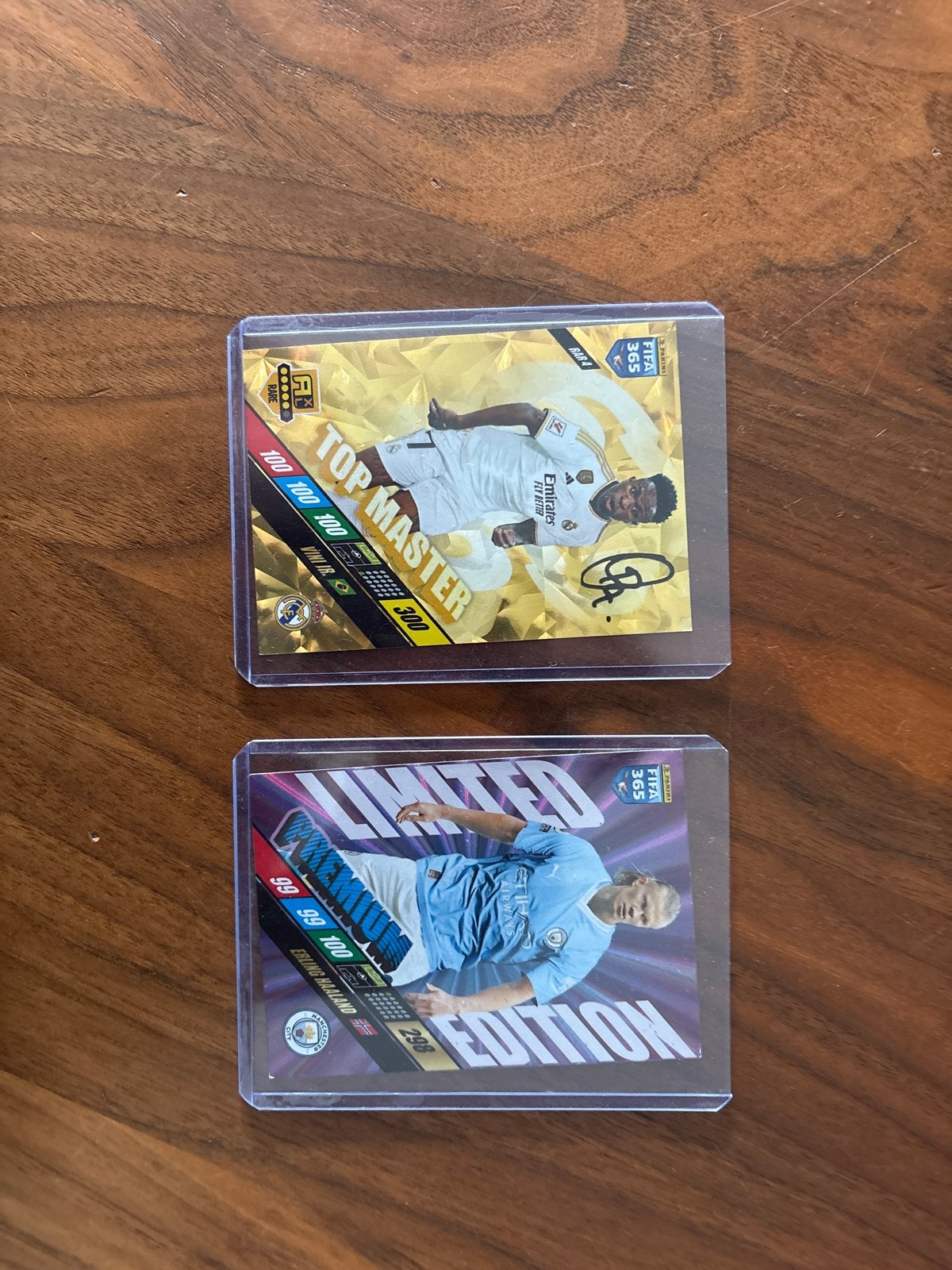 FIFA 365 Panini Adrenalyn XL 2024: Vini Jr. & Haaland, Ophalen of Verzenden, Zo goed als nieuw, Losse kaart, Foil